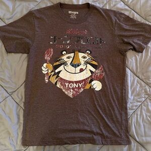 Tony the Tiger w/ Japanese writing Vintage T-Shirt Brown 100% Cotton